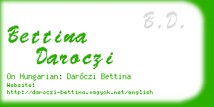 bettina daroczi business card